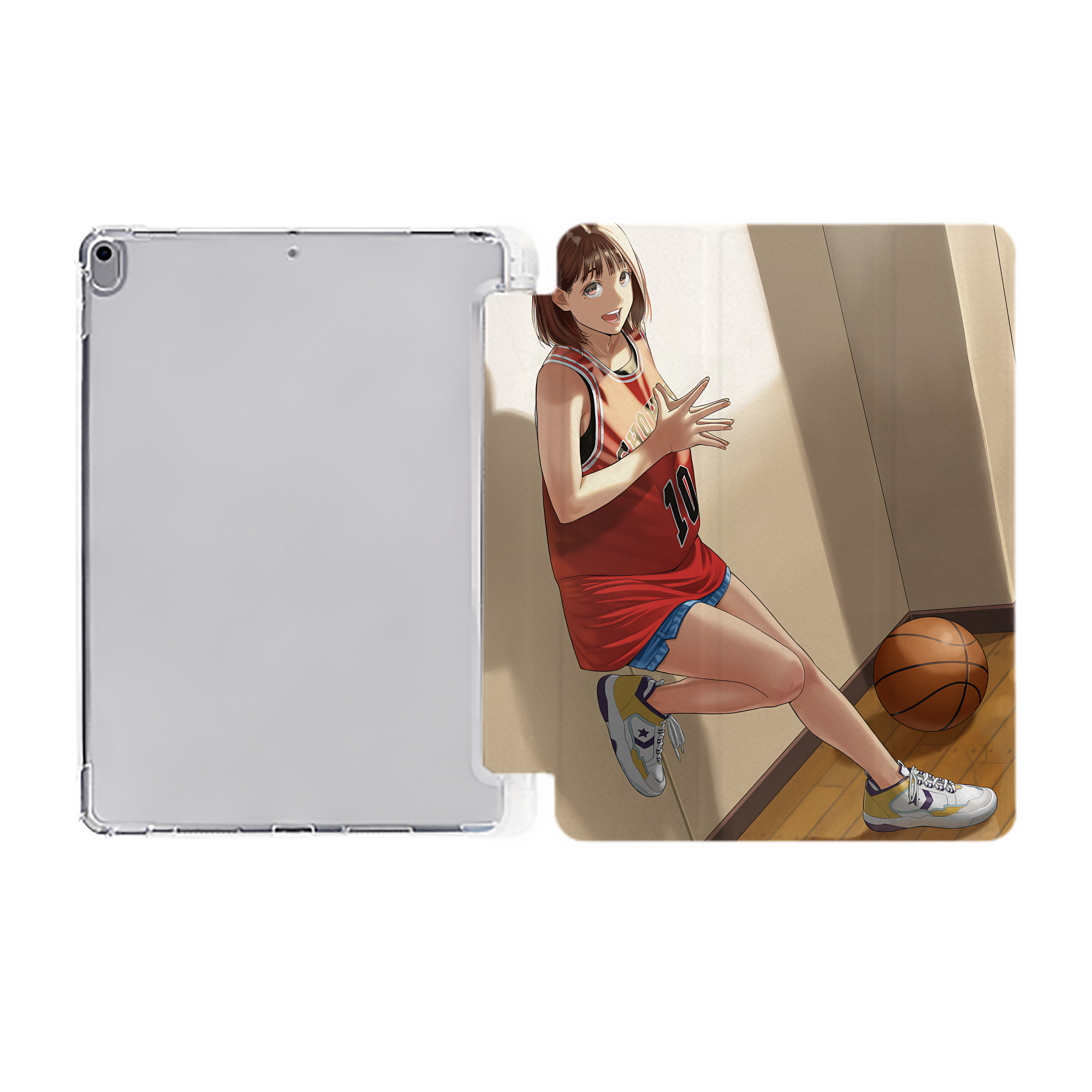 （画像用） SLAM DUNK／スラムダンク IPad ケース ペン収納付き 三つ折りスタンド PUレザー×シリコン 対応機種9.5/10.5/10.9インチ